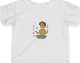 Spiritual Lotus Toddler Tee: Vedic Yoga Baby Shirt