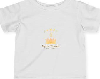 Peach Gold Lotus Infant Tee: Spiritual Baby Clothes