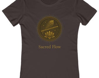 Sacred Flow Women's T-Shirt: Spiritual Yoga Graphic Tee