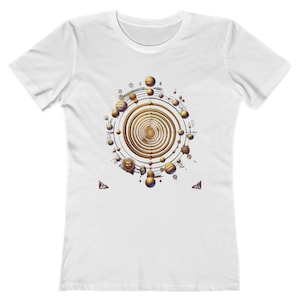 Planetary System Women&#39;s Tee: Galaxy Astronomy Graphic T-Shirt