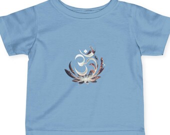Om Lotus Infant Tee: Celestial Yoga Baby Shirt