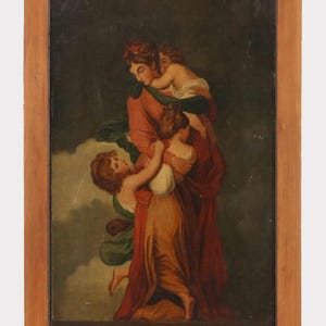 Oil Painting After Sir Joshua Reynolds &quot;Charity&quot; - Motherly Love | 19th Century
