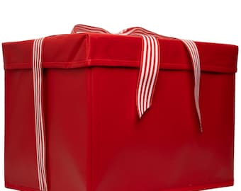 Extra Large EverBox: Eco-Friendly, Reusable Gift Box with Attached Ribbon | Sustainable Wrapping for Holidays, Birthdays & Special Occasions