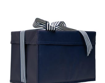 Reusable Fabric Gift Box: Eco-Friendly Holiday Wrapping (12x8x8)