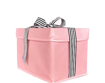 Medium Reusable Gift Box: Eco-Friendly Fabric Wrap with Ribbon