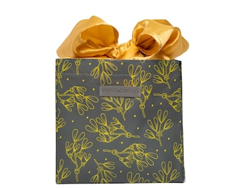 Reusable Gift Bag: Small Eco-Friendly EverBag with Satin Bow (8x8x4.5)