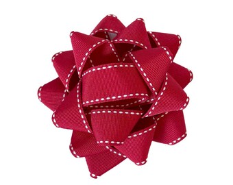 Red Reusable Gift Bow: Eco-Friendly Fabric Ribbon