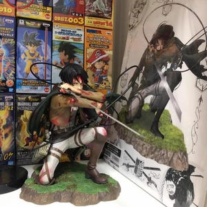 Anime Attack on Titan Levi Ackerman 6in PVC Statue Figure Toy Model