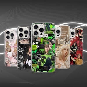 Célèbre chanteuse Billie Phone Case Collage Billie Phone Case iPhone11 iPhone12 iPhone13 iPhone14 iPhone 15 iPhone 16 Samsung
