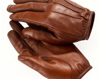 Men's Hand Stitched Full Grain Brown Leather Gloves , Classic Dress and Driving Gloves. - Etsy Israel Men's Hand Stitched Full Grain Brown Leather Gloves , Classic Dress and Driving Gloves. - Etsy Israel