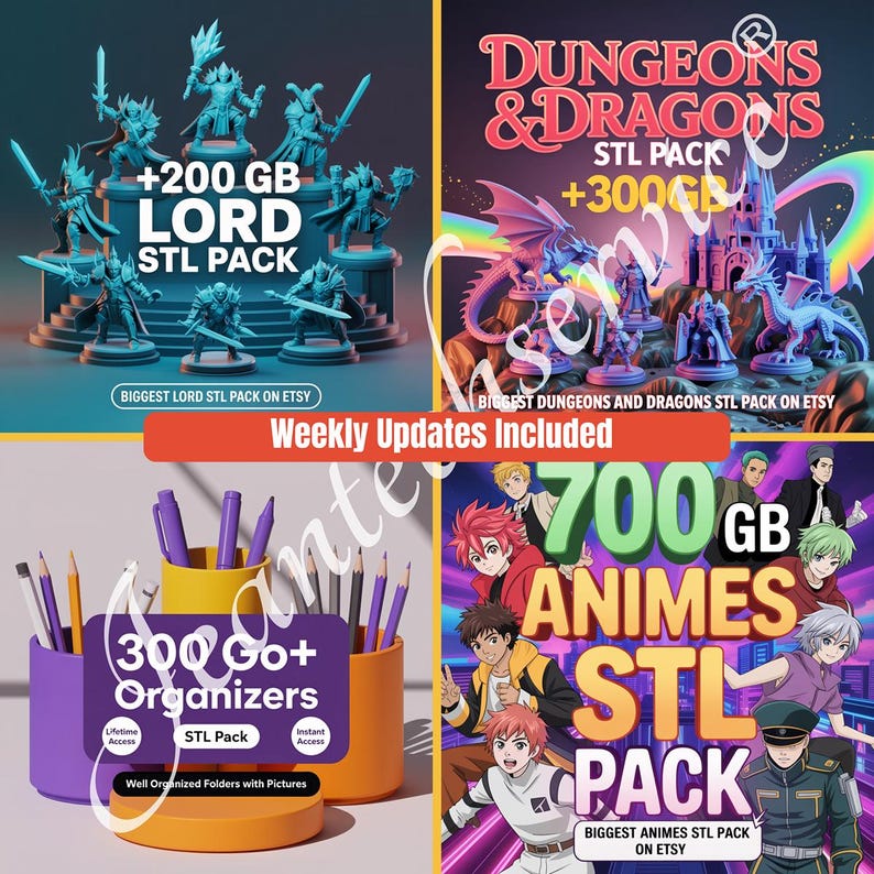 3D Print STL Files 80,000+ Designs Full Lifetime Access + Organized