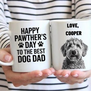 Father&#39;s Day Dog Dad Png Personalized Pet Mug Design Best Fur Dad Sublimation File