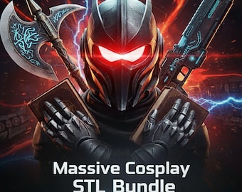 Massive Cosplay STL Bundle, 3D Printable Armor, Helmets, Props & Weapons, Cosplay STL Mega Pack, STL Files Digital Download