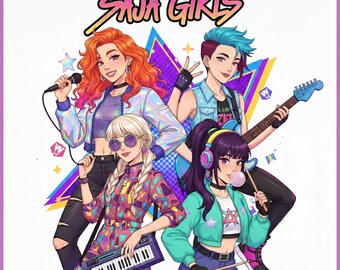 Kpop Huntrix PNG, Saja Girls Anime Fan Art, Unisex PNG, Movie Shirt, Kpop Demon Hunters png, Saja Girls Christmas Png, Saja Girls Fan Gifts