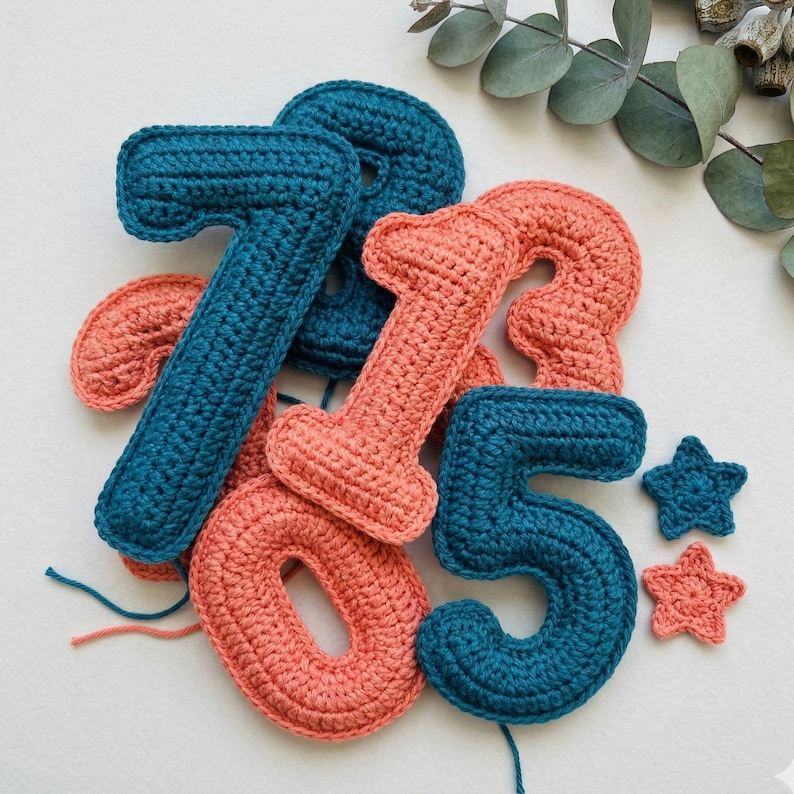 Numbers Crochet Pattern, Crochet Numbers Pattern PDF 0–9, Amigurumi ...