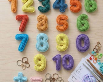 Numbers Crochet Pattern, Crochet Numbers Pattern PDF 0–9, Amigurumi File, Crochet Collection, PDF Download, Baby Learning, Digital Download