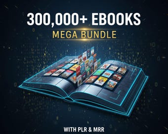 300.000+ Ebooks Mega Bundle, Ultimatives Lernpaket, PLR & MRR Wiederverkaufbare eBooks (Digitaler Download)