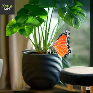 Bunter Schmetterling Suncatcher: Gartendeko, Blumentopf-Einsatz