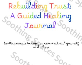 Rebuilding Trust Bundle – Healing Journal + Prompt Cards | Trauma Recovery, Inner Healing, Printable Mental Health Worksheets