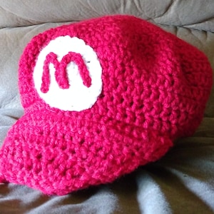 Crocheted Mario Cap