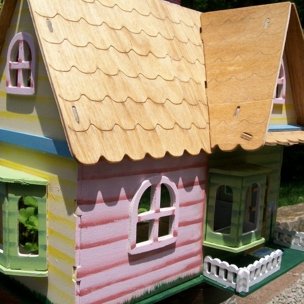 RESERVED FOR KRISTIE Unique Hand Painted Dollhouse