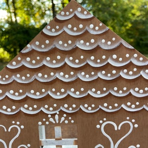 OOAK Hand Painted Wooden Gingerbread Dollhouse Etsy