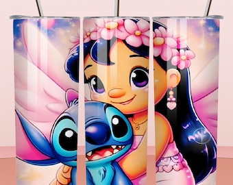 Stitch und lilo Tumbler, Stitch Sublimationsdesigns, Lilo & Stitch Tumbler PNG, 20 oz Stitch Tumbler Wrap PNG, Stitch Wrap