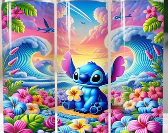 Wzór sublimacji na kubku z przeszyciami 3D: cienka folia na kubek o gramaturze 20 uncji (plik PNG do pobrania)