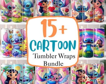 15+ Stitch Tumbler Wrap Designs Bundle, Stitch Sublimation Designs, 20 oz Stitch Tumbler Wrap PNG, Lilo & Stitch Sublimation, Commercial