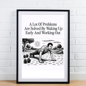 Motivational Wall Art Poster, Fitness Décor, Home Gym Inspiration, Workout Motivation, Gift for Fitness Enthusiasts