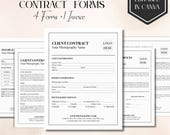 Editable Photography Client Contract Template, Photography Forms, Client Agreement, Contract for Photographers, DIY Template, Canva Editable