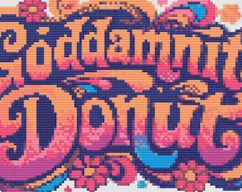 Goddamnit, Donut - Dungeon Crawler Carl - Princess Donut - Cross Stitch Pattern