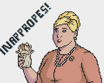 Inappropes Pam Poovey Archer Cross Stitch Pattern