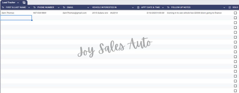 Car Sales Inventory Google Sheets Template | Car Flippers, Salespeople ...