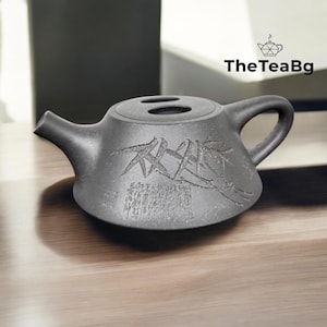 Unique gray blue Clay Yixing Zisha Teapot Retro Shi Piao Purple Clay Kung Fu Tea pot 170 ml Purple clay Stone ladle teapot