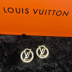 Louis Vuitton Gold LV Hoop Charming Earrings