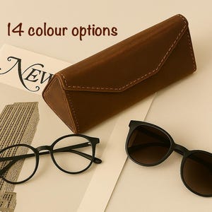 Personalized Leather Glasses Case, Eyeglasses Holder for Men & Women, Custom Eyeglass Case, Gift for Him, Anniversary Gift, Groomsman gifts