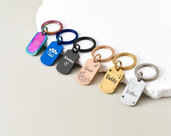 Personalized Pet Name Tag, Stainless Steel ID Tag for Dogs, Custom with Name and Contact Info, Unique Pet Gift