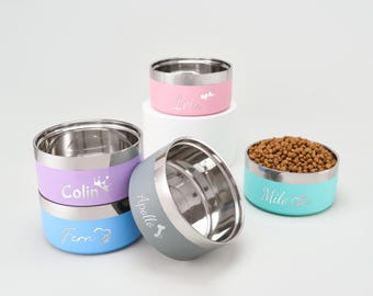 Personalisierte Haustierschüssel, benutzerdefinierte Hundekatzennapf, gravierte Edelstahlschüssel, Welpen-Futterteller, Haustier-Geschenkidee