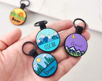 Silent Silicone Pet Tag, Personalized Dog ID Tag with Deep Engraving, Quiet Waterproof Pet Name Tag for Everyday Collar Use