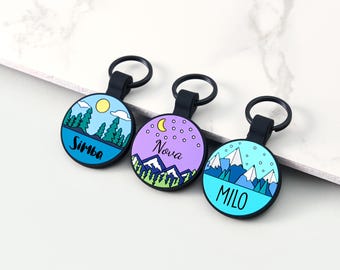 Personalized Silicone Dog ID Tag, Silent Engraved Pet Name Tag, Custom Soundless Waterproof Dog Collar Tag for Dogs and Cats