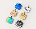 Cute Personalized Cat Tag - Custom Cat Face Tag, Cat Name Tag for Collar or Keychain, Double-Sided Engraved Stainless Steel, 6 Colors