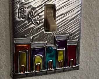 Viejo San Juan Old San Juan Puerto Rico  Single Silver Switch Plate  Toogle Switchplate Light Switch cover