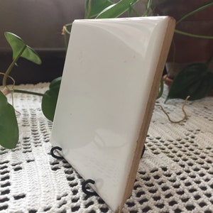 15pk Black Medium 4x4 TILE mini holders stand easel tiles 4x4 1/4&quot; thick wedding table number