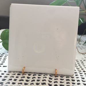50 pk Gold Medium 4x4 TILE mini holders  stand easel tiles 4x4 1/4&quot; thick wedding table number