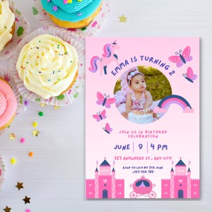 Second Pink Birthday Invitation, Girl Second Birthday, 2nd Birthday Party invitation, Pink birthday party invite, Two Birthday Invite