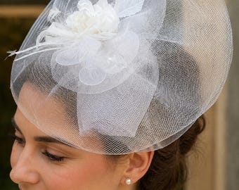 Bridal Birdcage Veil Wedding Headband, Veil With Birdcage, Headpiece With Veil Wedding, Bridal Hair Accessories, Bridal Hats For Wedding