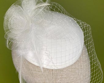 Véu estilo gaiola vintage, acessório de cabelo para noiva, véu gaiola com pérolas, véu de noiva minimalista