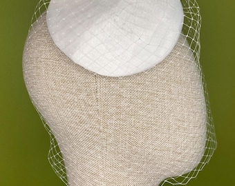 Birdcage Veil Headband, Courthouse Wedding Veil, Bridal Hair Accessory, Short Bridal Veil