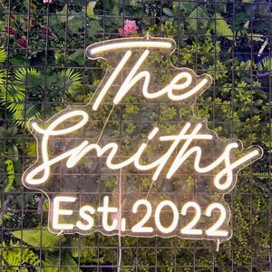 Custom Wedding Neon Sign: Personalized LED Mr & Mrs Decor